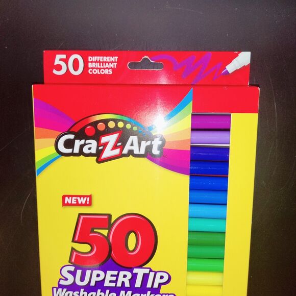 Cra-Z-Art 50 SuperTip Washable Markers - Broad and Fine Lines! NEW - Picture 3 of 6